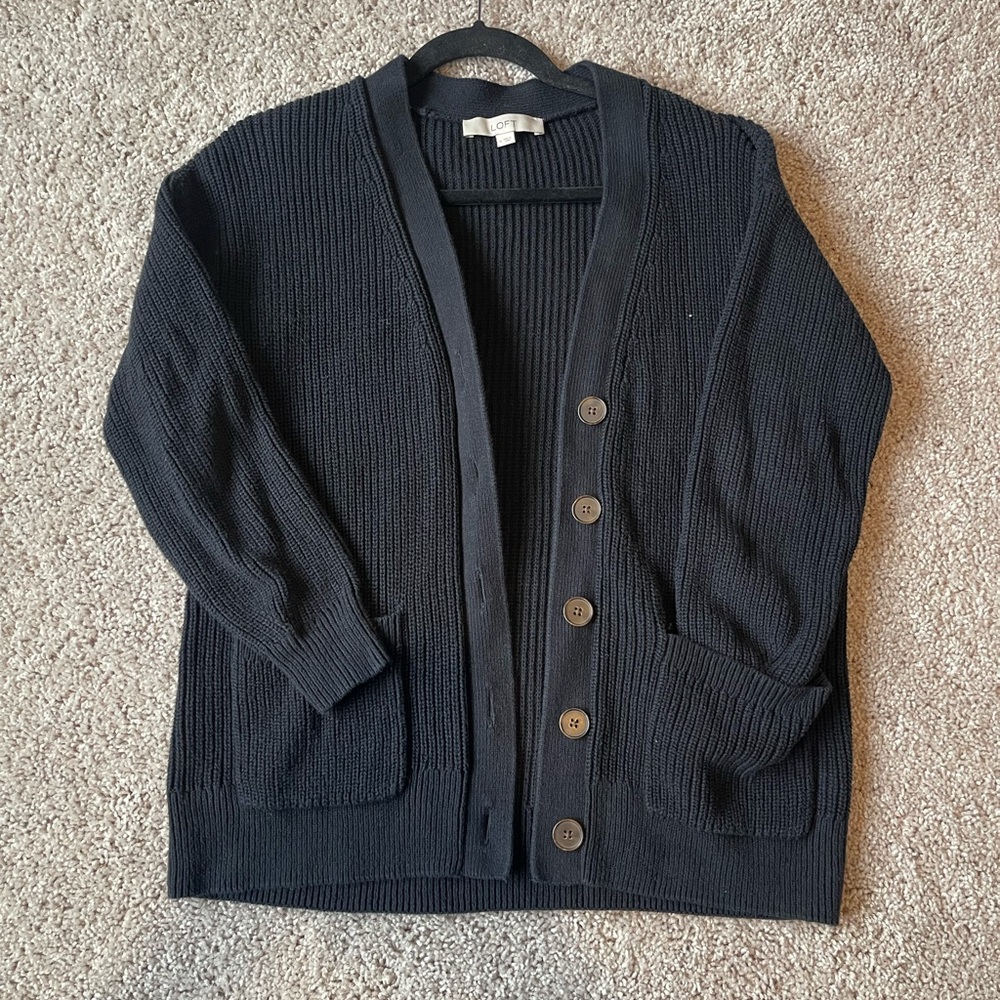 LOFT Black Cardigan